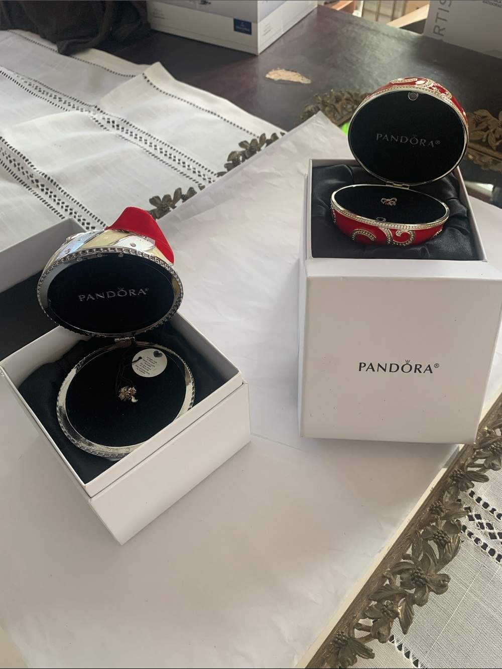 Pandora 2017 and 2018 Christmas Ornament and Charm